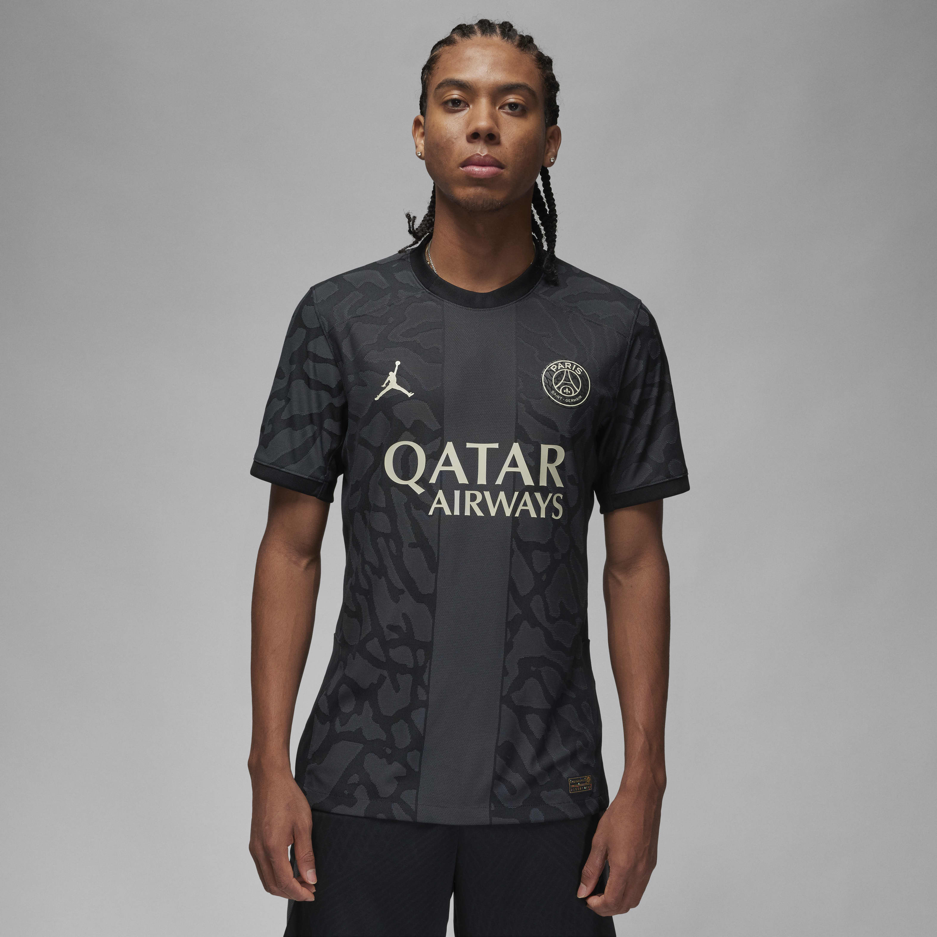 PSG Jordan エムバペレプリカDRI-FIT 黒シャツ Mサイズ Jordan x PSG Dri-Fit ADV Strike Elite Third SS Top - Stone